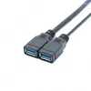 Computer Cables 1 PCS USB 3.0 A Male To 2 Dual Female Data Hub Power Adapter Y Splitter Charging Cable Cord Extension