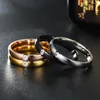 Anéis de cluster moda zircão noivado para casais casamento aço inoxidável criativo jóias acessório personalizado presentes de aniversário
