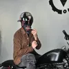 Motorcykelkläderjacka Jersay Back Protection Lång ärm Vaxningsprocess Retro Vattentät kappa skjorta