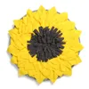 Canili Pet Dog Snuffle Mat Tappetino per l'addestramento degli odori del naso Sniffing Pad Ciotola per alimentazione lenta Dispenser di cibo Alleviare lo stress Puzzle di girasole 50x50 cm