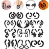 Stud Earrings 2pc Men Women Fashion Punk Acrylic Fake Plug Spiral Ear Tapers Snail Expanders Black Body Jewelry Pircing