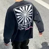 メンズTシャツカエルドリフトアメリカンスタイルヴィンテージ服のストリートウェアヒップホップラップグラフィティルーズイブズサイズの特大コットンロングティートップスシャツ男性