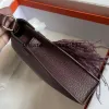 All handmade luxury women's handbags 10a mirror quality Special customization style designer bags real Ostrich hair splicing goatskin black with original box