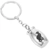 Storage Bottles Pet Urn Ashes Key Hanging Ornament Urns Metal Ring Chain Stainless Steel Decor Pendant