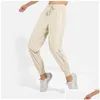 Yoga Outfit Yoga Outfit Ll-Ydk01 Pantalon d'entraînement Pantalon pour femme Lâche Neuvième Excerise Sport Gym Running Casual Long Ankle Banded Pant El Dhxaj