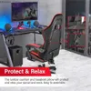 Diğer Mobilya Oyun Sandalyesi Backrest ve Koltuk Yüksekliği Ayarlanabilir Döner Remliner Yarış Ofisi Bilgisayar Ergonomik Video Kırmızı/Siyah Q240130