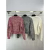 Damskie Knits Tees Designer Branża Heavy Bead Strawberry 3D Haft Słodka Wiek Zmniejszenie wszechstronnego dzianiny kardigan 2024 Wczesna wiosna Nowy Nanyou 0jju