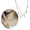 Pendant Necklaces Star-Shaped Beads Link Chain Necklace Fashionable Neck Jewelry Y2K