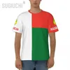 Heren T-shirts Unisex natie T-shirt Madagaskar vlag Madagaskar T-shirts jersey voor mannen vrouwen voetbal voetbalfans geschenken aangepaste kleding tee