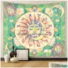 Tapisseries 130x150cm Mandala Tapestry White Black Sun and Moon Wall Hang Tarot Hippie Tapestrys Home Dorm Pack Inventory Wholesal Dheqf