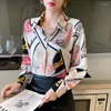 Women's Blouses Long Sleeve Shirts For Women Dressy Casual Basic Spring Blouse Vintage Office Workwear Luxury Female Streetwear Y2K Top