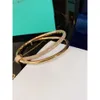 Tiff Bracelet Designer Luxury Fashion Women Original Quality Bangle T Family V Gold High-end Knot 925 Silver 18K Rose Simple Exquisite And High-end Design