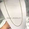 KIBO, alta calidad, personalizado, Real 10K 14K oro sólido 3Mm Vvs1 D Color moissanita, collar de cadena de tenis de diamante para hombres y mujeres