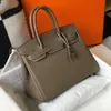 designer tote bag Fashion bags for women 35cm togo Genuine Leather Lychee pattern Gold and silver buckle with box the tote bag Thread Fashion Flap Pocket large bag