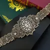 Ceinture caftan marocaine en cristal Chic, chaîne de taille ronde à fleurs pour femmes, bijoux de mariage de mariée algérienne, Abaya Dess, 240118