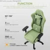 Autres meubles Chaises de bureau Chaise de bureau de jeu inclinable confortable 300 lb pour adulte et adolescent chaise de jeu fauteuil d'ordinateur vert Gaming Gamer Q240129