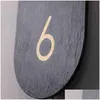 Wall Clocks Battery Bedroom Big Black Numbers Pendum Minimalist Design Horloge Murale House Accessories Oc50Gz H1230 Drop Delivery H Dhdrg