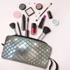 Cosmetic Bags Shiny Silver Disco Ball Pattern Makeup Bag Pouch Men Women Retro 70s Toiletry Dopp Kit