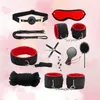 Kit de retenue de lit de Bondage, paquet de Bondage, fouet avec les yeux bandés, jouets sexuels BDSM SM, livraison directe