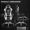 Other Furniture GTPLAYER Gaming Chair Computer Chair with Footrest and Lumbar Support Height Adjustable Game Chair with 360-Swivel Seat Q240129