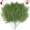 Decorative Flowers 1-20pcs Artificial Pine Branches Fake Plant Leaves Green Tree Christmas Ornaments Year Party Decoration