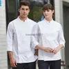 Inne odzież Wysokiej jakości kurtka szefa kuchni mężczyźni kobiety ubrania robocze Top koszula