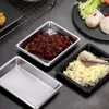 Disposable Sushi Soy Sauce Dish Rectangle Salad Salt Seasoning Containers Plate Restaurant Take-Out Package Whole2734