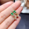 Earrings women water drop shape green crystal zircon diamond gold plated earrings student fashion jewelry birthday gift