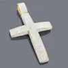 Large and Medium 14k 18k Gold Mens Diamond Hip Hop Cross Pendant 1.00 Ct Diamond Cross Pendant 14k Solid Gold