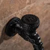 Bathroom Sink Faucets 1PC Black Brass Bibcock Wall Mount Water Faucet Accessories Outdoor Garden Taps Decorative Laundry Tap Cock G1/2'