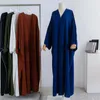Vêtements ethniques Ramadan Femmes musulmanes Ouvert Abayas Modeste Cardigan Casual Maxi Robe Turquie Eid Party Robe Islamique Kimono Dubaï Arabe Jalabiya