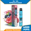 Authentische Happ Bar 4000 Puff Bar Original Einweg-Vape-Pen E-Zigarette 2 % 5 % Nic Mesh Coil vorgefülltes Pod-Gerät 850 mAh Akku nicht wiederaufladbar Schnelle Lieferzeit