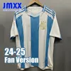 S-4XL JMXX 24-25 Jerseys argentins à la maison à l'extérieur gk gardien de but masque massive football uniformes tshipt tshirt 2024 2025 Version de fan