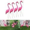 4-pack realistisk stor rosa flamingo trädgårdsdekoration gräsmatta konstprydnad hem hantverk t200117193a