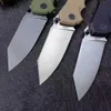 S-TEC Folding Knife 8Cr14Mov Satin Tanto Blade G10 Handle Outdoor Camping Vandring Överlevnadsvikar Knivar EDC-verktyg