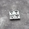 Lucite Jet Black Rhinestone Squaredelles sier Ab Aura Square Rondelle Spacer Beads for Jewelry Making Copper所見FC26957