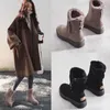 부츠 Ciciyang Snow Boots Women Winter 2023 New Suede Cowhide Ladies Ankle Boots Round Harm 따뜻한 보풀 여성용 부티 Handmadel2401