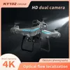 드론 KY102 5G 4K 카메라 4 방향 자동 장애물 방지 광학 흐름 위치 RC Quadcopter YQ240129