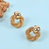 Dangle Earrings EuropeanVintage Round Women's Fashion Geometry Braid Chunky Chain Drop Metal Statement Jewelry Gift
