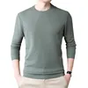 Men's Casual Waffle Round Neck T-shirt Breathable, Comfortable, and Fashionable Long Sleeved T-shirt