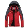 사냥 재킷 2024 남자 바람 방전 두꺼운 열 모피 코트 야외 충전 스키 등산 후드 겨울 자켓