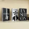 Other Table Decoration Accessories New Neutral Coffee Books Black White and Grey Fake Home Decor Living Room Fashion Designer Display YQ240129