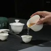 Teaware Sets Portable Ceremony Fu Tea Travel Kung Pot Cup Of Chinese Porcelain Ceramic Gaiwan Mug Service Set Cups
