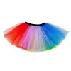 Flickor Tutu kjolar Rainbow Ballets Kids kläder Fancy Pettyskirt Running Sports Fashion Stage Dans Wear Costume Summer Tulle Princess ZZ