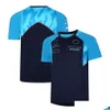 Motorcycle Apparel F1 2023 Treinamento da equipe Jersey Racing Driver Blue T-Shirt