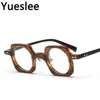 Support personnalisé Logo et nom acétate qualité lunettes cadre hommes femmes optique mode ordinateur lunettes rétro lunettes de soleil rondes Fram212g