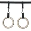 1 Pair Pull Up Handles Gymnastics Rings with Hanging Straps Carabiner For Home Gym Strength Training Full Body Workout Crossfit 240125