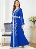 Vêtements ethniques Ramadan Maroc Robe Femmes Musulmanes Abaya 2024 Eid Broderie Abayas Dubaï Islam Robes De Fête Kaftan Robe Robes Largos