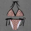 Sommarbikini kvinnors underkläder tankar bikini kvinnor badkläder blommig spets djup v push up behå och pantis simning och vadning