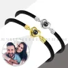 Bracelets Original Design Personalized Projection No Oxidatio Bracelet Custom Photo Heart Bracelet Simple Fashion Holiday Gifts for Lovers